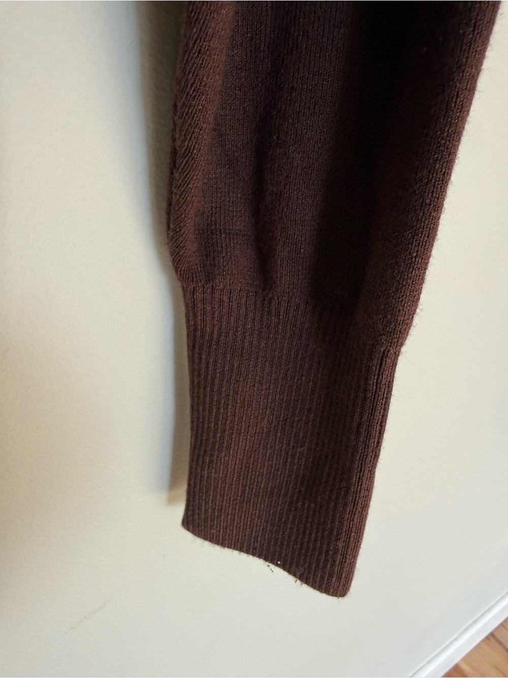 LOFT Ribtrim Waist Cardigan Medium Brown - Picture 7 of 14
